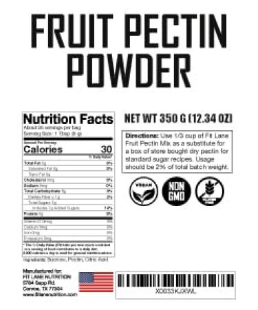 Natural Vegan Fruit Pectin Powder for Jams & Jellies - 350g Premium Bulk NON-GMO Powder - Buy Online on GoSupps.com