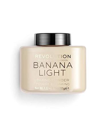 Makeup Revolution Loose Baking Powder, Banana Light, For Light Skin Tones, Balances Skin Tone & Banishes Shine, Matte Finish, Vegan & Cruelty-Free, 0.15 Oz