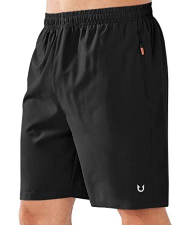 NORTHYARD Men's Athletic Hiking Shorts Quick Dry Workout Shorts 7" Lightweight Sports Gym Running Shorts Basketball Training 7 inch- Basic X-Large Black