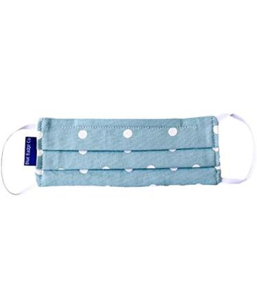 Blue Badge CO 5-Pack Small Cotton Facial Masks - Double Layer Face Cover in Aqua Marine Spotty with Filter Bag - Buy Online on GoSupps.com