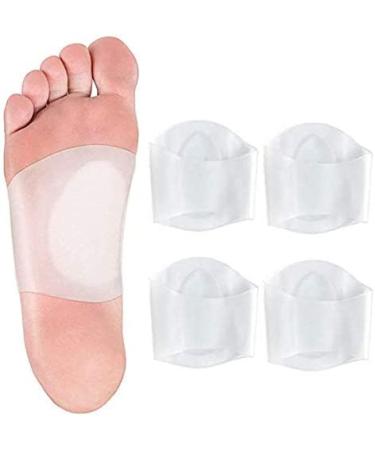 2 Pair High Arch Support Brace Compression Sleeve with Gel Pad Cushion Pillow for Flat Feet Foot Arch Support Shoe Insert Insole Helps Relief Plantar Fasciitis Under Boots (2 Pair White)
