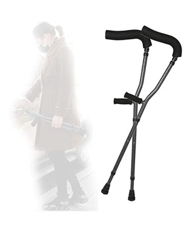 Folding Crutches (2 Units) Ergonomic Underarm Crutch Youth/Adult/Tall Adult Aluminum Crutches for Adults and Children with Heights 145-180cm Prosperous