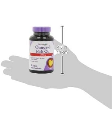 Natrol Omega-3 Fish Oil 1000mg - 90 Softgels (Pack of 4) | Purified Omega-3 Supplement - Buy Online on GoSupps.com