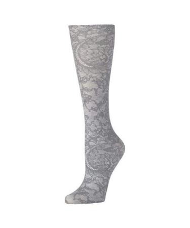 Red Moby Celeste-Stein-CMPS-2243 Womens 8-15 mmHg Compression Sock - Grey Morning Lace
