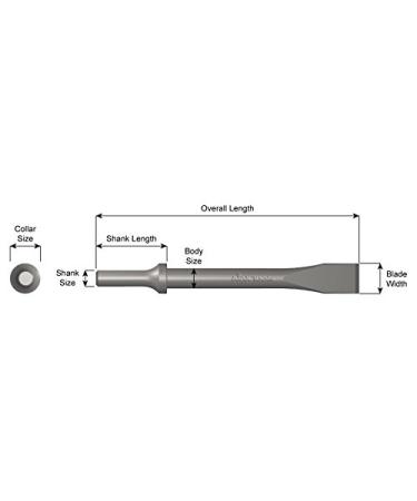 910-18 .401 Shank 3/4 Wide Flat Chisel - 18 Length - Buy Online on GoSupps.com