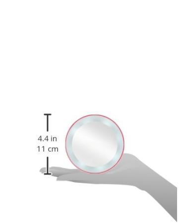 Zadro Compact 10X Magnification LED Lighted Makeup Mirror with Suction Cup Mount - Pink - Buy Online on GoSupps.com