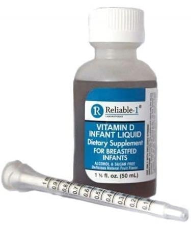 Reliable 1 Baby Vitamin D Drops for Breastfed Infants - 50 mL | Alcohol & Sugar Free - Buy Online on GoSupps.com