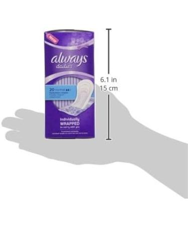 Always Dailies Normal Pantyliners 20 Pack - Stay Fresh All Day - Buy Online on GoSupps.com