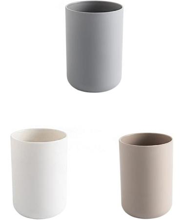 Buy Gray Plastic Toothbrush Holder Cups - Simple Style Mouthwash Brushes for Bathroom | Household Drinking Cups - Buy Online on GoSupps.com