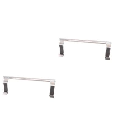 Zerodeko Finger Peeler 2pcs Wall Towel Rack Steel Towel Bar Rack Towel Hanger Tower Hanger Organizer No Punching Silverx2pcs Size 1x2pcs