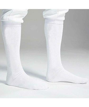 Rayauto Sport Kids Adult Fencing Cotton Socks Anti Slip Compression Stockings for Epee, Sabre,Foil Sport White X-Small