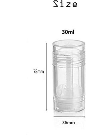 5 Pcs 1 Oz Deodorant Tubes - Clear Refillable Twist-Up Bottles for DIY Lip Balm & Deodorant - 30ml Round Shape - Buy Online on GoSupps.com