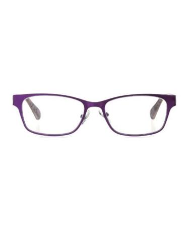 Foster Grant Blaire Purple Fashion Flower Womens Reading Glasses w/ Case +1.25