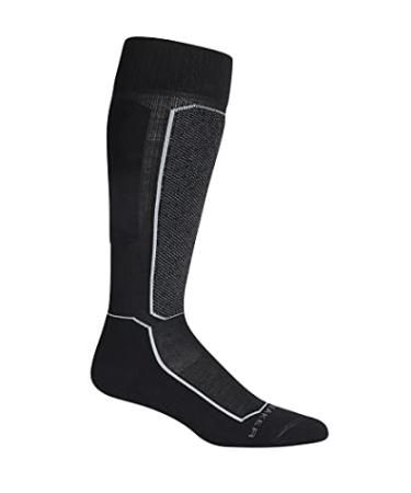 Icebreaker womens Over the Calf Light Cushion Wool Ski Socks for Women Black 7.5-9