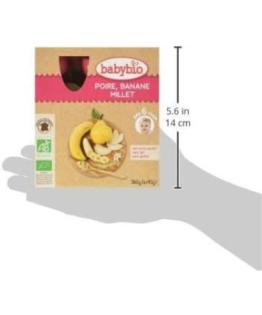 Babybio Banana Pear Bottle Millet 6+ Months 360g - Buy Online on GoSupps.com