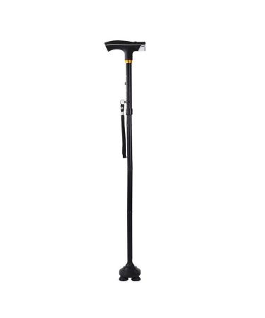 Folding Walking Stick Portable Lightweight Walking Crutch Walking Stick with Light Durable with Ergonomic Grips with Adjustable Light Handle Folding Stick Journey