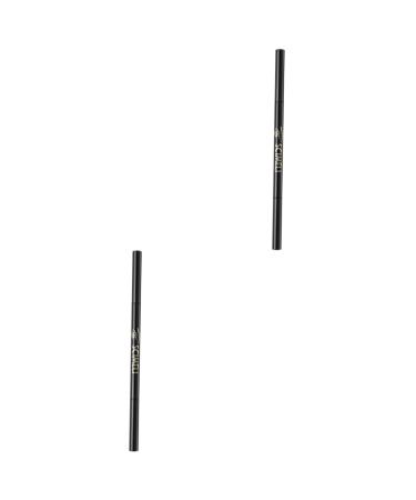 Beavorty Eyebrow Liner Brow Pencil 2pcs 2 1 Eyebrow makeup tools black pencils eye brush Dual-Use Pencil to rotate lasting 1 count (Pack of 1) Dark Brownx2pcs