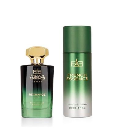 Luxury Gift Set For Men - Recharge Perfume 60Ml & Deodorant 150Ml | Perfume and Deodorant Combo - Buy Online on GoSupps.com