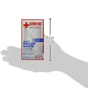 Band-Aid First Aid Rolled Gauze, White, 3 in X 2.5 yds - 1 Count - Buy Online on GoSupps.com