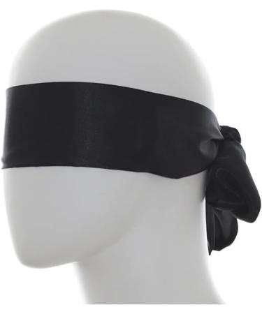 Black Satin Blindfold Eye Mask - Soft Adjustable Sleeping Mask for Home & Travel | Eye Covers & Eyeshade - Buy Online on GoSupps.com