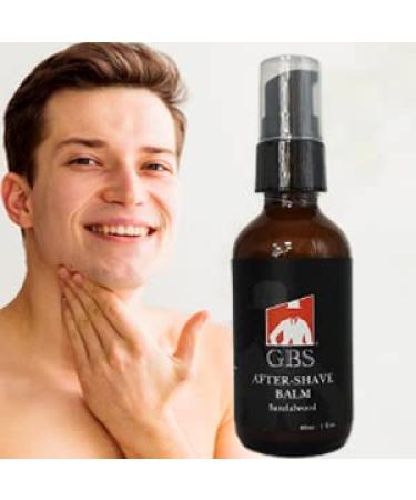 G.B.S Sandalwood Aftershave Balm 2oz for Modern Men - Hydrating Post Shave Treatment for Irritation and Ingrown Hairs - Buy Online on GoSupps.com