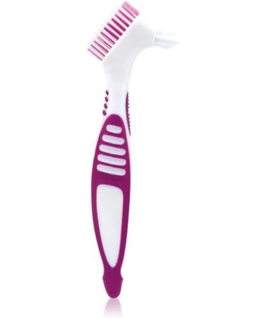 Portable Plastic Double Head Denture Cleaning Brush Set - 4pcs for Effective False Teeth Care | Ideal for Dental Hygiene - Buy Online on GoSupps.com