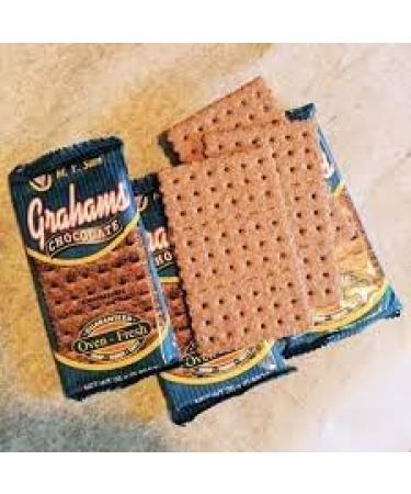 M.Y. San Grahams Chocolate Crackers Cookies Filipino Crispy Snack (10 Single Packs) 250g HALAL - Buy Online on GoSupps.com
