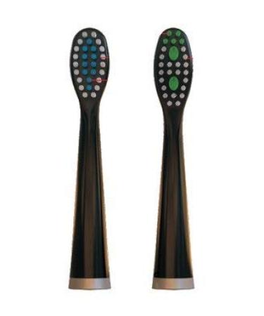 Replacement Heads for ELECTRIC Toothbrush by DR JIM ELLIS for SUPERIOR Dental Care (Black (2 pack))