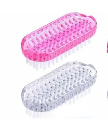 REFRESHKO Nail Cleaning Brush Plastic Handle Scrubbing Brush Fingernail Brush with Soft Bristles Nail Manicure Dust Brush for Hand Toes Nail Home Garden Salon use