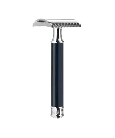 MÜHLE TRADITIONAL R41 Double Edge Safety Razor (Open Comb) For Men - Perfect for Every Day Use, Barbershop Quality Close Smooth Shave Black/Chrome