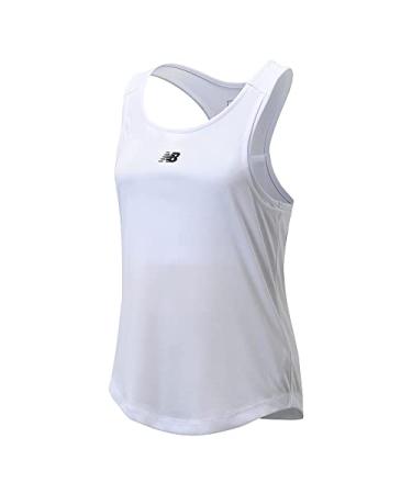 New Balance Girl's Performance Bra Tank (Big Kids) Large White