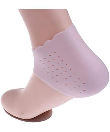 Moisturizing Gel Heel Socks for Cracked Skin - Pink Silicone Foot Care Spa Socks for Women & Men - Buy Online on GoSupps.com