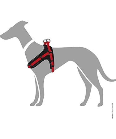 HUNTER Neoprene Vario Quick Harness 55-70 cm - Red/Black Reflective Nylon for Dogs | International Shipping - Buy Online on GoSupps.com