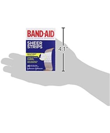 Band-Aid Brand Tru-Stay Sheer Strips - Adhesive Bandages for First Aid & Wound Care (40 ct) - International Shipping Available - Buy Online on GoSupps.com