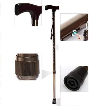 SilteD Canes Walking Stick Practical Telescopic Adjustable Walking Stick Aluminum Alloy Canes Light Crutchs Non-Slip Walking Multifunctional Walker Brown 68-92Cm Mountaineer  - Buy Online on GoSupps.com