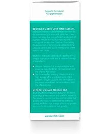 Neofollics Anti-Gray Hair Tablets - Restore Natural Hair Color | 60 Tablets for 1 Month | Effective Ingredients - Buy Online on GoSupps.com