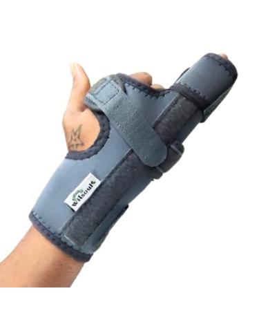 WITSOUL Boxer Finger Splint for Pinky & Ring Support - Adjustable Brace for Right/Left Hand - Grey - Small Size - International Shipping Available - Buy Online on GoSupps.com