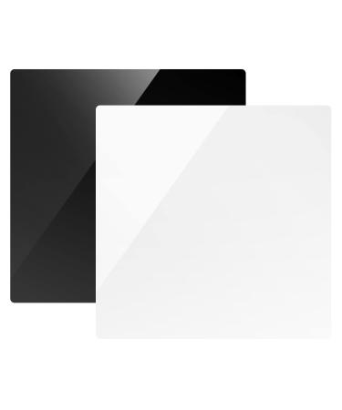 NEEWER 24"24"/6060cm Photography Acrylic Display Boards, Non Reflective and Reflective Black and White Square Photography Background Boards for Product Table Top Photography Shooting 24x24