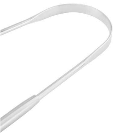 Buy Stainless Steel Tongue Scraper - Ayurvedic Tongue Cleaner for Optimal Hygiene (Silver) | International Shipping - Buy Online on GoSupps.com