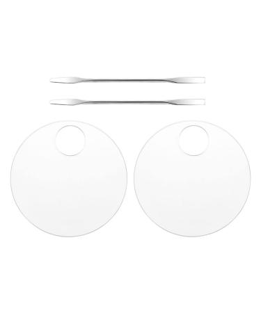 Minkissy Children Suit 2 Sets Palette Spatula Paint Mixer Color Mixing Tool Manicure Acrylic Make Up Kids Tools