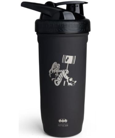 Smartshake Reforce Harley Quinn Shaker Bottle 900ml DC Comics stainless steel Spirty water bottle gifts for women black classic - Buy Online on GoSupps.com