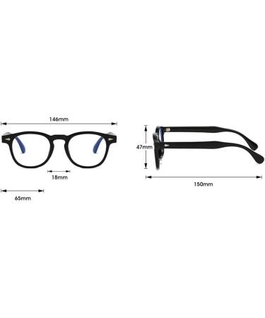 Anti Blue Light Round Designer Reading Glasses - Clear Vision +0.00 Gray Eyeglasses for Computer Use | International Shipping Available - Buy Online on GoSupps.com