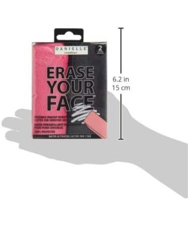 ERASE YOUR FACE Reusable Makeup Removing Cloth - 8 Pack in Pink/Black | Eco-Friendly & Gentle Cleansing - Buy Online on GoSupps.com