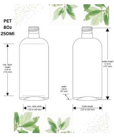 8oz Plastic Bottles with Gold Disk Top Cap (Pack of 3) - BPA-Free, Reusable, Ideal for Shampoo, Conditioner, Lotions, and Oils - Travel Toiletries and Cleaning Supplies - Buy Online on GoSupps.com