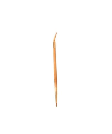 LALAFINA 1pcs Eyeliner Straight Bent Angled Brush Bamboo Brush Tool Double Head