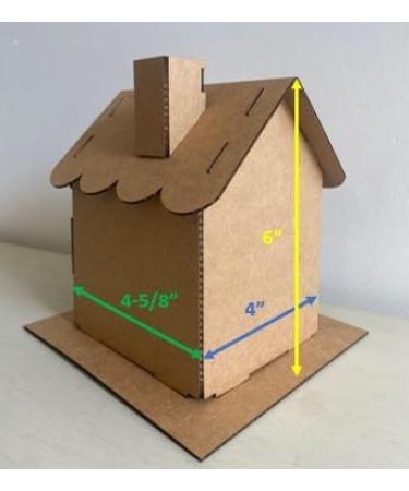 Gingerbread House Kit w/Scalloped Roof (Cardboard) - Pack of 5 - Buy Online on GoSupps.com