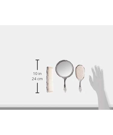 3 pc Silver Chrome Girls Vanity Set Comb Brush Mirror. - Buy Online on GoSupps.com