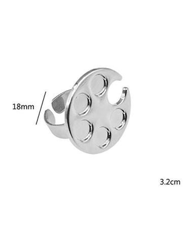 Mwoot 2-Piece Nail Art Palette Finger Rings | Mini Polish Holder & Drawing Color Palette | Manicure Tool for Nail Art & Gel Painting - Buy Online on GoSupps.com