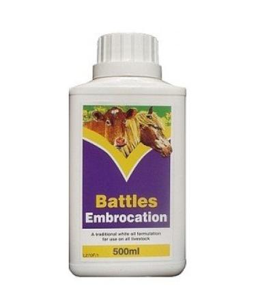 Battles Embrocation Oil - The Best White Embrocation Oil That Can Be Used On All Types Of Livestock And Horse (Choose 250ml Or 500ml)