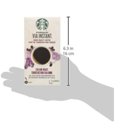 Starbucks Via Instant Italian Roast Dark Roast Coffee 8 Count Italian Roast Italian Roast 3.3 g (Pack of 8) - Buy Online on GoSupps.com